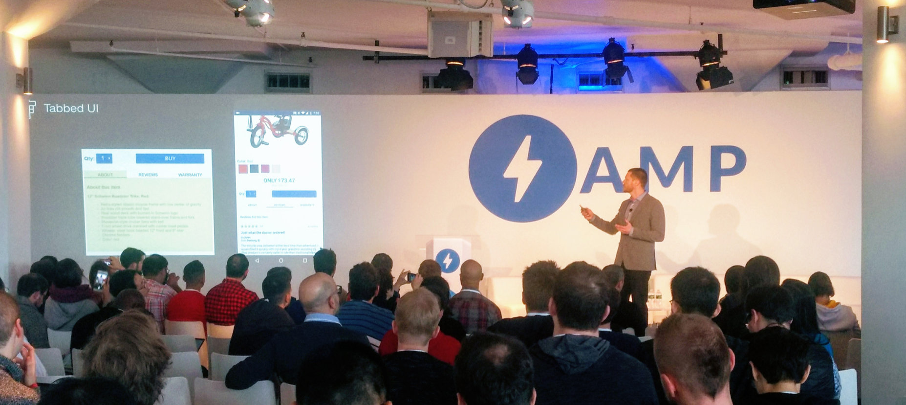 WompMobile CEO presents at first-ever AMP Conf 2017 in New York