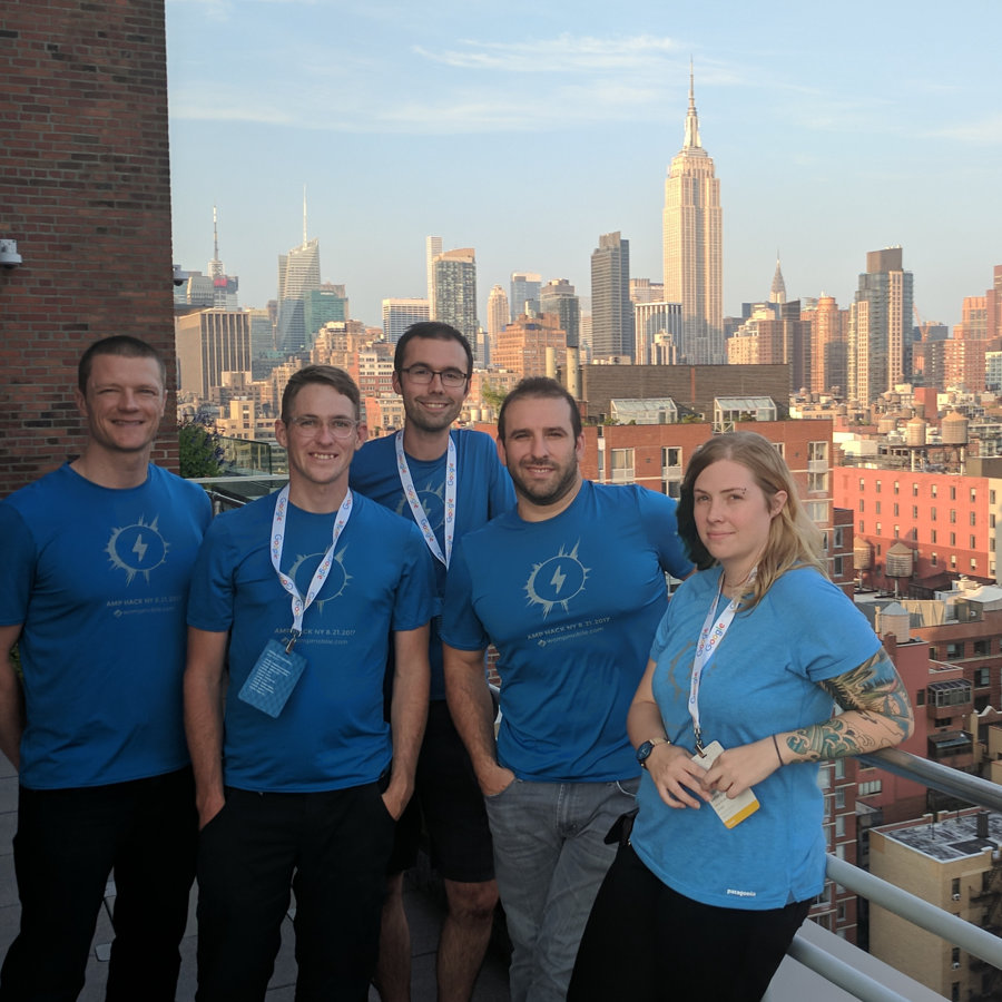 WompMobile team at AMP Hackathon in NYC 2017